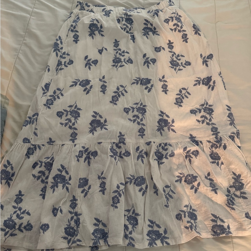 Abercrombie & Fitch Blue Floral Maxi Skirt